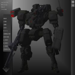  armored_core fanart from_software gun killzone machine_gun mecha no._8 rifle shield weapon 