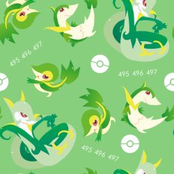  background green jalorda janovy marhythm no_humans pokemon repeat serperior servine snivy tileable tsutarja 