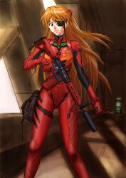  arm_at_side ass_visible_through_thighs assault_rifle bed blue_eyes bodysuit boxcutter bracer clenched_teeth close_quarters_combat commentary_request doorway emblem evangelion:_3.0_you_can_(not)_redo eyepatch female floating_hair furrowed_brow gloves gun hair_between_eyes hallway headgear highres hk_vp70 holding holding_gun holding_weapon hospital_bed indoors legs_apart long_hair looking_at_viewer m4_carbine metal_gear_(series) metal_gear_solid metal_gear_solid_4:_guns_of_the_patriots narrow_waist neon_genesis_evangelion nerv orange_hair parody parted_bangs parted_lips pilot_suit plugsuit pouch rebuild_of_evangelion red_bodysuit reverse_grip rifle self-upload serious solid_snake solo souryuu_asuka_langley standing straight_hair suppressor tape teeth thigh_pouch thigh_strap trigger_discipline turtleneck two_side_up very_long_hair weapon window 