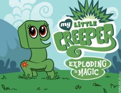  creeper_(minecraft) grass hasbro humor low_res microsoft minecraft mojang my_little_pony plant solo xbox_game_studios 