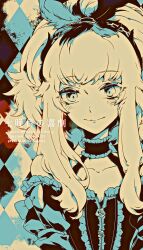  bad_id bad_pixiv_id bow chains choker cover cover_page elyse_(sound_horizon) feathers female hairband long_hair maerchen_(sound_horizon) smile solo sound_horizon spot_color yukizen 