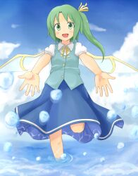  bad_id bad_pixiv_id daiyousei female goro green_eyes green_hair hair_ribbon ribbon side_ponytail solo touhou wings 