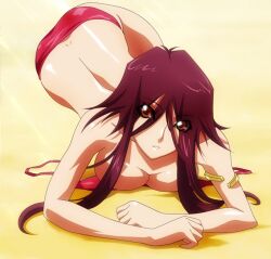  bikini breasts izayoi_aki long_hair photoshop red_eyes red_hair swimsuit yu-gi-oh! yugioh_5d&#039;s yuu-gi-ou_5d&#039;s 