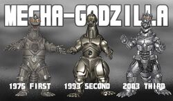  bolt cyborg daikaiju daikaijuu epic giant_monster giant_robot godzilla godzilla_(series) incarnations kaijuu kiryu mecha mechagodzilla missiles monster multiple_persona robot tail toho_(film_company) yellow_eyes 