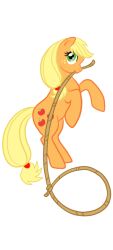  applejack_(mlp) arrowtibbs blonde_hair conditional_dnp cutie_mark digital_media_(artwork) earth_pony equid equine female feral friendship_is_magic green_eyes hair hasbro horse lasso mammal my_little_pony number orange_body pony quadruped ratte rope solo tail 