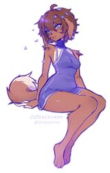  2026 anthro biped blue_eyes breasts brown_body brown_fur brown_hair brown_tail canid canine canis claws clothed clothed_anthro clothed_female clothing coffeechicken countershade_fur countershade_torso countershading digital_drawing_(artwork) digital_media_(artwork) domestic_dog feet female finger_claws fingers front_view fur hair hi_res kess_(coffeechicken) mammal simple_background sitting solo tail toe_claws toes white_background 