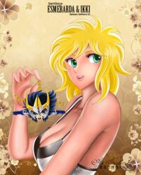  1girls blonde_female breasts cleavage esmeralda_(saint_seiya) female human long_hair phoenix_ikki saint_seiya shounen_jump 