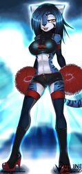  2008 anthro cheerleader conditional_dnp domestic_cat felid feline felis female hi_res mammal midriff solo tailsrulz 