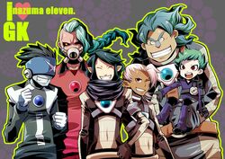  6+boys 6boys dezarm goryuu_reo inazuma_eleven inazuma_eleven_(series) male male_focus multiple_boys nemuro_miyuki nero_(inazuma_eleven) ooiwa_kurando pael666 saginuma_osamu segata_ryuuichiro shirai_ikkaku zel 