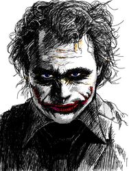  1boy batman_(series) commentary_request dc_comics glasgow_smile heath_ledger joker_(dc) male_focus smile solo syuri_(del_shannon) the_dark_knight 