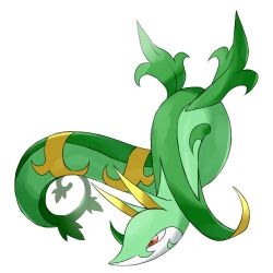  good_frog nintendo no_humans pokemon serperior simple_background snake 