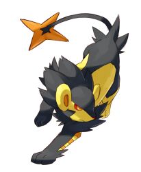  alternate_color good_frog luxray nintendo no_humans pokemon shiny_pokemon simple_background 