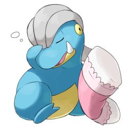  bagon good_frog nintendo no_humans pillow pokemon simple_background 