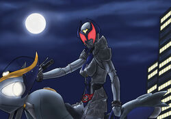  highres kamen_rider kamen_rider_decade_(series) kamen_rider_kivala moon motor_vehicle motorcycle night vehicle 