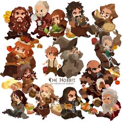  6+boys apple armor bad_id bad_pixiv_id balin beard bifur bilbo_baggins bofur bombur dori_(the_hobbit) dwalin eating facial_hair fili food fruit gandalf gloin kili_(the_hobbit) kuroihato lettuce multiple_boys nori_(the_hobbit) oin ori_(the_hobbit) pie rabbit sandwich the_hobbit thorin_oakenshield tolkien&#039;s_legendarium wizard 