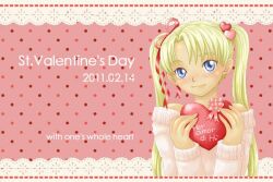  artist_request blonde_hair blue_eyes gunslinger_girl heart triela twintails valentine 