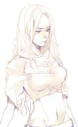  a_song_of_ice_and_fire animification bad_id bad_pixiv_id daenerys_targaryen female groin long_hair midriff muted_color navel photoshop_(medium) purple_eyes solo wavesheep 