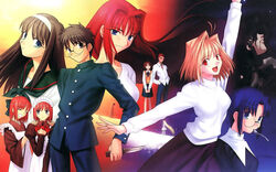  3boys 6+girls aozaki_aoko arcueid_brunestud blonde_hair blue_eyes blue_hair brown_hair ciel_(tsukihime) everyone glasses hisui_(tsukihime) inui_arihiko kohaku_(tsukihime) long_hair multiple_boys multiple_girls photoshop_(medium) red_eyes red_hair school_uniform short_hair sidelocks takeuchi_takashi tohno_akiha tohno_shiki tsukihime yumizuka_satsuki 