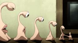  !parasyte 1boy animated animated creature indoors izumi_shin&#039;ichi kiseijuu looking_at_another migi 