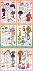  3girls animal_print bad_id bad_pixiv_id bishoujo_senshi_sailor_moon blue_sailor_collar brown_horns camellia cheerleader cone_horns dress feline flower guitar hand_on_own_hip highres horns instrument japanese_clothes katana kimono kodama lum luna_(sailor_moon) magical_girl maid military military_uniform mononoke_hime multiple_girls nadeshiko_rin neon_genesis_evangelion nurse paper_doll peony_(flower) pink_flower plugsuit red_flower sailor_collar sailor_moon sailor_senshi_uniform san_(mononoke_hime) school_uniform serafuku small_horns souryuu_asuka_langley striped_horns sword tiger_print uniform urusei_yatsura weapon 