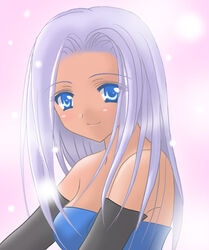  blue_dragon blue_eyes commentary_request eminya female long_hair silver_hair solo zola_(blue_dragon) 