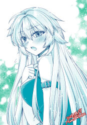  arm_belt artist_name blue_theme blush breasts commentary_request dated dress female highres large_breasts long_hair looking_at_viewer looking_to_the_side open_mouth ragnarok_online sidelocks simulation_juncea solo takaha_momo upper_body 
