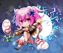  animal_ears argyle_clothes argyle_dress artist_name bangle black_sandals blue_background blue_bow blush bow bracelet breasts cleavage closed_mouth commentary_request dated detached_sleeves dress fake_animal_ears female full_body fur_collar hairbow holding holding_staff jewelry large_breasts looking_at_viewer monkey_ears pink_eyes pink_hair ragnarok_online sandals sleeveless sleeveless_dress smile solo sorcerer_(ragnarok_online) staff takaha_momo v-shaped_eyebrows white_dress white_sleeves 