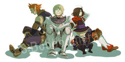  3boys black_mage_(final_fantasy) commentary_request elf elvaan emu_(losspass) female final_fantasy final_fantasy_xi hume ls:booooomerang multiple_boys naitou paladin_(final_fantasy) pointy_ears sumitaru tarutaru the_iron_of_yin_and_yang thief_(final_fantasy) tsuufuu usuhime white_mage_(final_fantasy) 