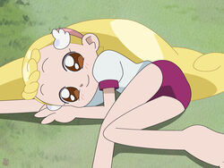  blonde_hair buruma gym_uniform hatomugisan lolicon makihatayama_hana ojamajo_doremi 