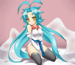  antenna_hair blue_hair commentary_request duel_monster effect_veiler female kiramashi_(satsujinki) long_hair solo thighhighs twintails wings yellow_eyes yu-gi-oh! yu-gi-oh!_5d&#039;s 