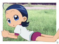  blue_hair buruma gym_uniform hatomugisan lolicon ojamajo_doremi senoo_aiko 