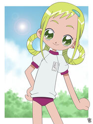  asuka_momoko blonde_hair buruma gym_uniform hatomugisan lolicon ojamajo_doremi 