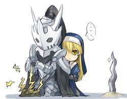  armor blonde_hair chibi original shiroganeusagi yellow_eyes 