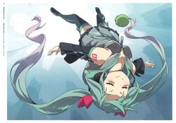  hatsune_miku heels kanzaki_hiro tabgraphics tattoo thighhighs vocaloid 