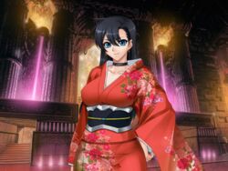  female fuuma_tokiko japanese_clothes kagami_hirotaka kimono lilith-soft taimanin_asagi taimanin_asagi_battle_arena tokiko 