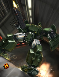  assault_suits_series assault_suits_valken battle braking commentary_request damaged debris dust dutch_angle firing gameplay_mechanics glowing glowing_eye gun gunpod hallway highres hiwa_industry machine_gun mecha motion_blur power-up realistic robot science_fiction shield skating smoke sparks valken weapon wheel 