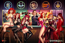  1boy 6+girls a_song_of_ice_and_fire alcohol armor artist_request bar_(place) bar_stool beer bikini_armor bill_cipher boots breasts chandra_nalaar cleavage cocktail cocktail_dress cocktail_glass commission crossover cup dress drinking_glass elbow_gloves fiery_hair formal game_of_thrones gloves gravity_falls hair_over_one_eye high_school_dxd highres hollow_knight jessica_rabbit katarina_(league_of_legends) knight_(hollow_knight) large_breasts league_of_legends long_hair magic:_the_gathering makeup melisandre millennium_puzzle miniskirt multiple_crossover multiple_girls neon_lights panties photoshop_(medium) pokemon pokemon_(creature) red_dress red_eyes red_hair red_sonja red_sonja_(comics) rias_gremory scar scar_across_eye scar_on_face shoulder_pads skirt squirtle stool suit the_simpsons underwear watermark who_framed_roger_rabbit wine_glass yu-gi-oh! 