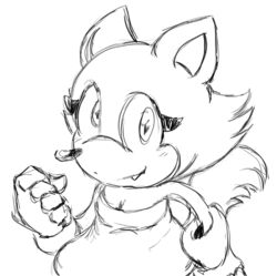  anthro canid canine canis clothing dress eyelashes facial_markings fan_character fangs female gloves handwear head_markings jonathan_koneko mammal markings monochrome muzzle_(marking) sega snout snout_markings solo sonic_the_hedgehog_(series) teeth wolf 