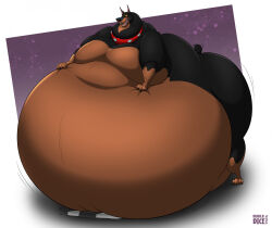  2025 belly big_belly canid canine canis claws collar collar_only dino.d.dice disney dobermann domestic_dog ears_up fangs feral hand_on_belly hi_res huge_belly hyper hyper_belly immobile male mammal morbidly_obese morbidly_obese_feral morbidly_obese_male nude obese obese_feral obese_male oliver_and_company open_mouth overweight overweight_feral overweight_male pinscher red_collar roscoe_(disney) short_tail signature solo tail teeth tiptoes weighing_scale 