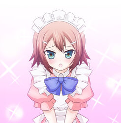  1boy bad_id bad_pixiv_id baka_to_test_to_shoukanjuu blush bow crossdressing fumi_(saber_x23s) kinoshita_hideyoshi maid maid_headdress male_focus male_maid open_mouth otoko_no_ko solo 