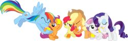  2015 absurd_res alpha_channel apple_bloom_(mlp) applejack_(mlp) blue_body blue_feathers blue_fur earth_pony equid equine feathered_wings feathers female feral friendship_is_magic fur group hair hasbro hi_res horn horse mammal masemj multicolored_hair multicolored_tail my_little_pony mythological_creature mythological_equine mythology pegasus pony rainbow_dash_(mlp) rainbow_hair rainbow_tail rarity_(mlp) scootaloo_(mlp) sibling_(lore) simple_background sister_(lore) sisters_(lore) sweetie_belle_(mlp) tail transparent_background unicorn wings 