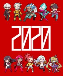  2020 5boys 5girls 7th_dragon_(series) 7th_dragon_2020 :&lt; :d :o ahoge animal_print armband backpack bag bandana belt belt_pouch bikini black_footwear black_gloves black_hair black_jacket black_pants black_shirt blue_hair blue_pants blush boots bow braid breasts brown_eyes brown_hair brown_suit camouflage camouflage_pants character_print chelsea_(7th_dragon) chibi cleavage collared_shirt commentary_request criss-cross_halter cropped_jacket crossed_bangs crown cutoffs dark_skin denim denim_shorts destroyer_(7th_dragon_2020) dress drill_hair earrings elbow_gloves elbow_pads everyone facial_hair fanny_pack fingerless_gloves flat_chest formal full_body fur-trimmed_jacket fur_trim gakuran gauntlets glasses gloves goatee goggles goggles_around_neck goggles_on_eyes gothic_lolita green_eyes green_gloves green_jacket grey_eyes grey_hair grin groin hacker_(7th_dragon) hair_between_eyes hair_over_one_eye half_gloves halterneck hand_on_own_hip headphones headphones_around_neck highleg highleg_bikini highres holding holding_stuffed_toy hood hood_up hooded_jacket igote jacket jewelry katanako knee_pads leopard_print light_purple_hair lolita_fashion long_hair looking_at_viewer lowleg lowleg_shorts medium_breasts midriff mini_crown multicolored_hair multiple_boys multiple_girls naga_u navel neck_ribbon neckerchief necklace necktie nishimura_haru_(7th_dragon) open_clothes open_jacket open_mouth open_shorts pants pantyhose parted_hair pink_legwear pleated_skirt pouch psychic_(7th_dragon) purple_bikini purple_bow purple_dress purple_eyes purple_gloves purple_legwear purple_ribbon red_background red_eyes red_footwear red_gloves red_hair red_jacket red_legwear red_neckerchief red_skirt ribbed_shirt ribbon samurai_(7th_dragon_series) sandals school_uniform semi-rimless_eyewear serafuku sharp_teeth shirt shoes short_hair short_shorts shorts single_elbow_glove single_gauntlet skirt smile sneakers star_(symbol) star_print striped_bow striped_clothes striped_pantyhose stuffed_animal stuffed_rabbit stuffed_toy suit swimsuit t-shirt teeth thighhighs tied_hair tilted_headwear trickster_(7th_dragon) twin_braids twin_drills twintails two-tone_hair undershirt vertical-striped_clothes vertical-striped_pantyhose very_long_hair vest white_hair white_shirt white_vest wristband yellow_jacket yellow_necktie zettai_ryouiki 