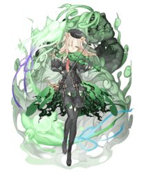  animal_ears blonde_hair blue_little_pig_(sinoalice) boots bow_(music) breasts dark_persona elbow_gloves expressionless eyes_visible_through_hair female full_body garter_straps gloves green_eyes green_little_pig_(sinoalice) green_theme hair_over_one_eye half-closed_eyes half-nightmare hat instrument ji_no long_hair looking_at_viewer medium_breasts music official_art pig_ears playing_instrument red_little_pig_(sinoalice) sinoalice solo spirit tattoo thigh_boots thighhighs transparent_background violin 