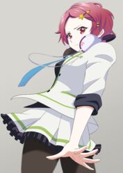  b_(papiopine) female female headphones minase_koito musaigen_no_phantom_world school_uniform short_hair skirt solo uniform 