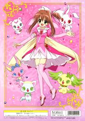  dress ibe_yukiko jewelpet_tinkle luna_(jewelpet_tinkle) milky miyakawa_tomoko peridot_(jewelpet_tinkle) rabura ruby_(jewelpet_tinkle) sakura_akari thighhighs 