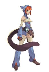  2016 animal_humanoid armor breasts breath_of_fire capcom cat_humanoid cleavage clothed clothing digital_media_(artwork) felid felid_humanoid feline feline_humanoid female hair humanoid lin_(breath_of_fire) mammal mammal_humanoid simple_background solo vins-mousseux white_background woren 