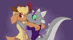  2017 3_fingers anthro blush clothing duo fingers hi_res jack~d kissing lyle~b male male/male pixel-butts reptile scalie simple_background 