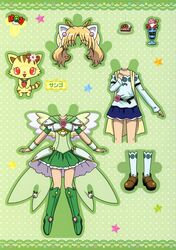  character_design dress ibe_yukiko jewelpet_tinkle kemonomimi miria_marigold_mackenzie miyakawa_tomoko neko nekomimi sango_(jewelpet_tinkle) wings 