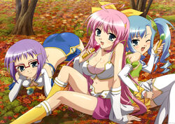  chouhou choukaku chouryou cleavage hiratsuka_tomoya koihime_musou megane thighhighs 