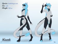  4:3 anthro bovid caprine digitigrade dragon hi_res kaislair lamb_(littlelamb) male mammal model_sheet mythological_creature mythological_scalie mythology scalie sheep solo tail tail_tuft tuft 